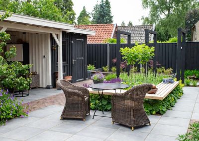 groen paarse tuin met cortenstaal waterelement (1)