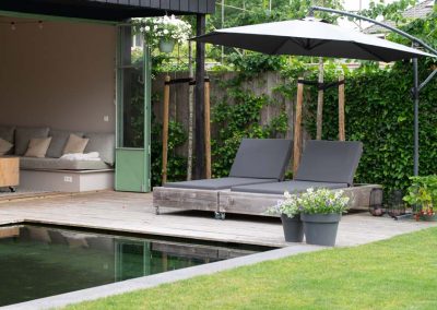 groene tuin met zwemvijver en overkapping (2)